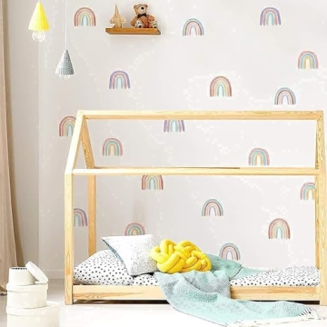 CozyDecor Rainbow Wall Decals - Easy Peel and Stick Decor