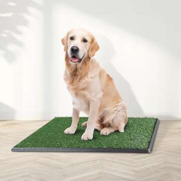 Artificial Grass Puppy Pee Pad for Dogs and Small Pets - 20x30 Reusable 4-Layer Training Potty Pad w...