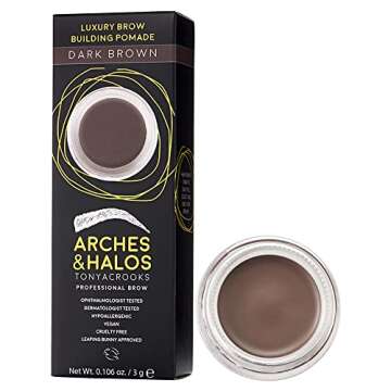 Arches & Halos Luxury Brow Building Pomade - Dark Brown - Tinting Brow Definer for Sculpting and Sha...
