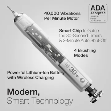 AquaSonic Vibe Series Electric Toothbrush with 8 Heads