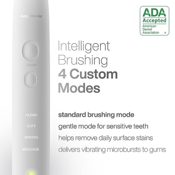 AquaSonic Vibe Series Electric Toothbrush with 8 Heads