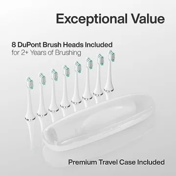 AquaSonic Vibe Series Electric Toothbrush with 8 Heads