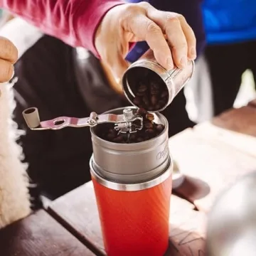 Cafflano Klassic : All-in-1, Drip Kettle+Grinder+Permanent Stainless Filter Dripper+Double-wall Tumbler, Pourover, Coffee Maker for Camping & Travel