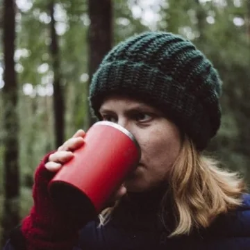 Cafflano Klassic : All-in-1, Drip Kettle+Grinder+Permanent Stainless Filter Dripper+Double-wall Tumbler, Pourover, Coffee Maker for Camping & Travel