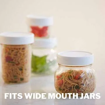 iLIDS Mason Jar Drink and Storage Lids, Wide Mouth, Pale Pink, Pack of 4