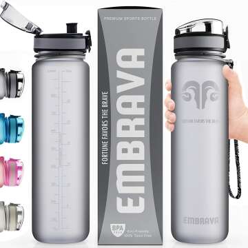 Embrava 32oz Water Bottle - Leak Proof & Fast Flow