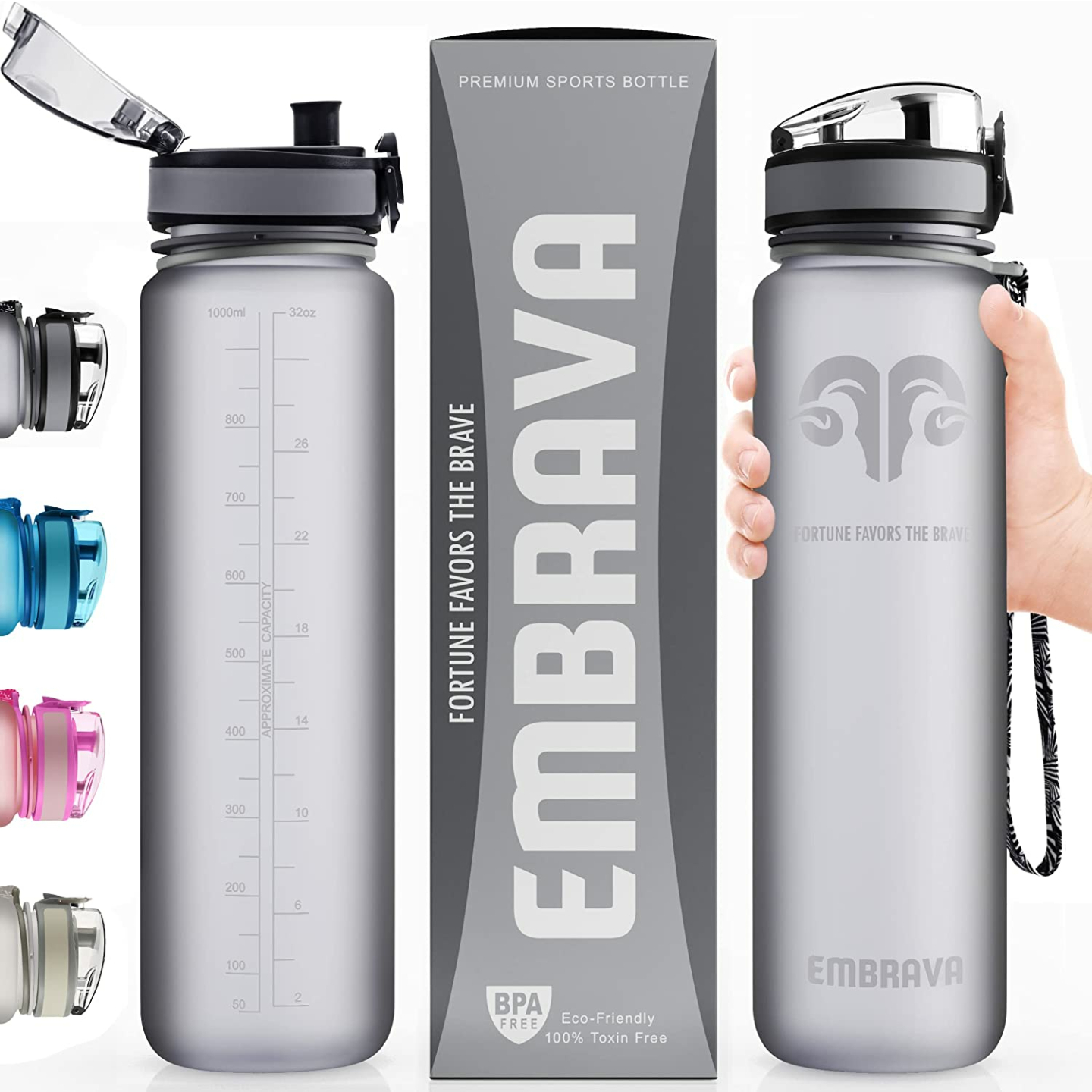 Embrava 32oz Water Bottle - Leak Proof & Fast Flow