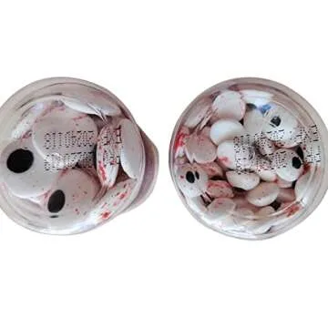 2 Bottles Candy Eyes Bloody Red Eyeballs Cake Cupcake Toppers Edible Eyes for Decorating, Two Size Mixed - Halloween, Christmas, Easter, and Edible Art Project Candy Decorations