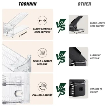 TOOKNIN Adjustable Shoe Slots Organizer - Space Saving Rack