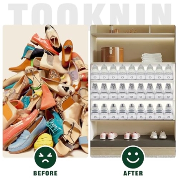TOOKNIN Adjustable Shoe Slots Organizer - Space Saving Rack