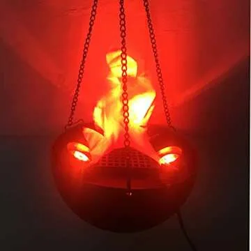 Lightahead Hanging Fire Flame Light Prop - Realistic Artificial Fire Effect for Halloween, Christmas...