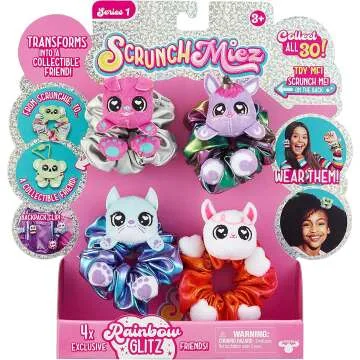 Scrunchmiez Four Pack of Transforming Hair Scrunchies