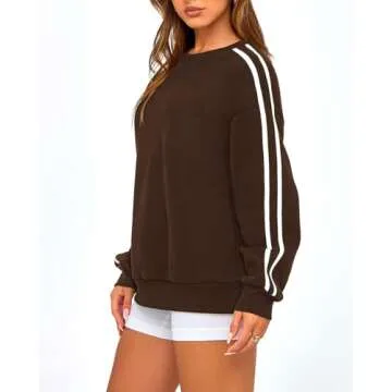 Amkoyam Women's Oversized Sweatshirt for Fall Fashion