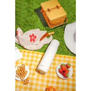 Ello Therma 32oz Insulated Stainless Steel Thermos for Hot & Cold Beverages with Leak Proof Lid & Bu...