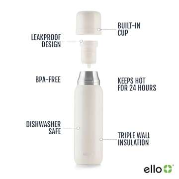 Ello Therma 32oz Insulated Thermos for Beverages