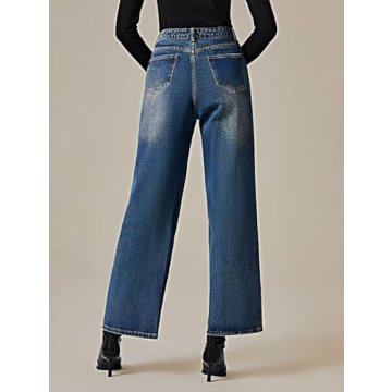 Flamingals Women's Trendy Straight Leg Jeans for Casual Wear
