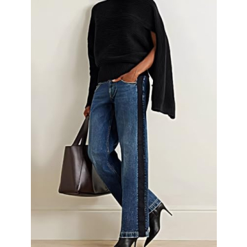 Flamingals Women's Trendy Straight Leg Jeans for Casual Wear