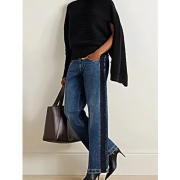 Flamingals Women's Trendy Straight Leg Jeans for Casual Wear