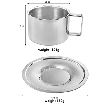 Elegant ZENFUN 4 Pack Coffee Cups Set for Modern Homes