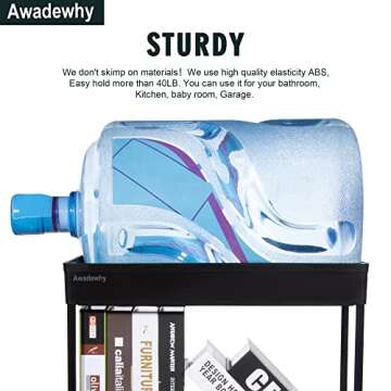 AwadeWhy 3 Tier Rolling Cart, Utility Stoarge Bar Cart - Black Mini Narrow Kitchen Shelves with 4 Wheels, Multifunctional Metal Organization for Office, Bedroom, Bathroom, Laundry Room