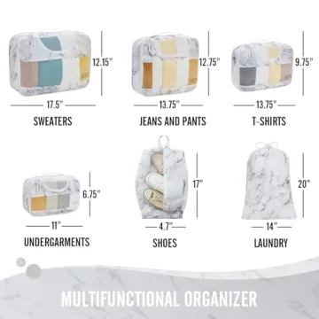 Veken Packing Cubes Set for Stress-Free Travel Organization