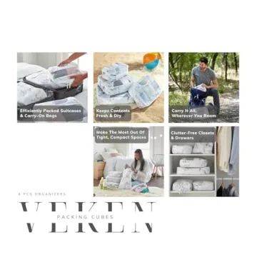 Veken Packing Cubes Set for Stress-Free Travel Organization