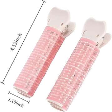 JJLFresheners Hair Rollers with Clip, 4PCS Volumizing Hair Root Clips Bangs Curler DIY Hair Styling ...
