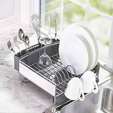 Compact KitchenAid Dish Rack with Removable Caddy