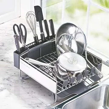 Compact KitchenAid Dish Rack with Removable Caddy
