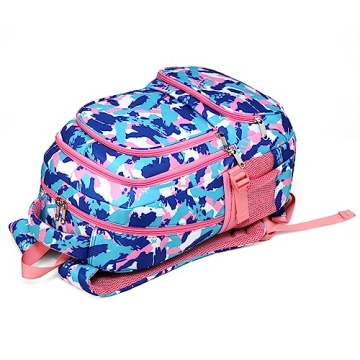 Durable BLUEFAIRY Kids School Backpack - Camo Pink