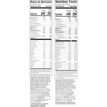 Raisin Nut Bran Cereal, High Fiber Cereal Made with Whole Grain, 20.8 oz