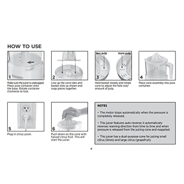 BLACK+DECKER 32oz Citrus Juicer for Fresh Juice at Home