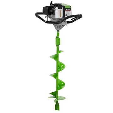 TAZZ 35365 Earth Auger/Post Hole Digger with 43cc 2 Cycle Gas Engine, 8" Bit with Fishtail Point and...