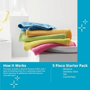 E-Cloth Starter Pack, Premium Microfiber Cleaning Cloths
