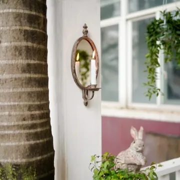 Vintage Antique Metal Candle Sconces for Wall Decor