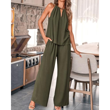 Stylish BTFBM Women's Cotton Linen Lounge Set for Summer
