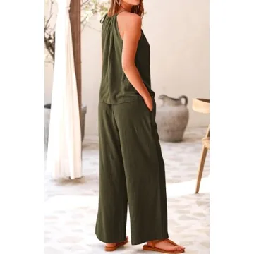 Stylish BTFBM Women's Cotton Linen Lounge Set for Summer