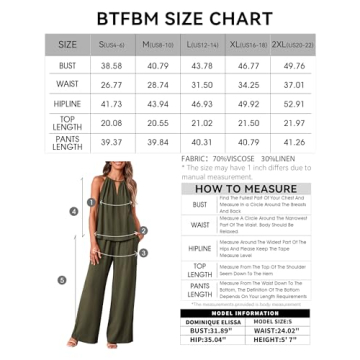 Stylish BTFBM Women's Cotton Linen Lounge Set for Summer