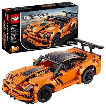 Technic Chevrolet Corvette Zr1 Replica, 2 in 1 Collectible Car Model, Advanced Construction Set