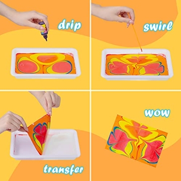 Creative Marbling Paint Kit for Kids to Craft Unique Designs