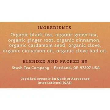 Stash Tea Organic Chai, Box of 100 Tea Bags