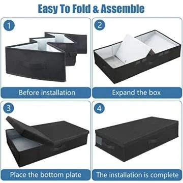 Supowin Underbed Storage Bins for Clothes & Shoes