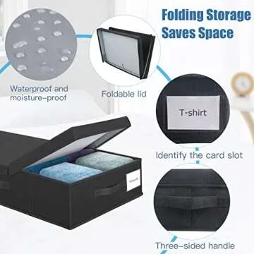 Supowin Underbed Storage Bins for Clothes & Shoes