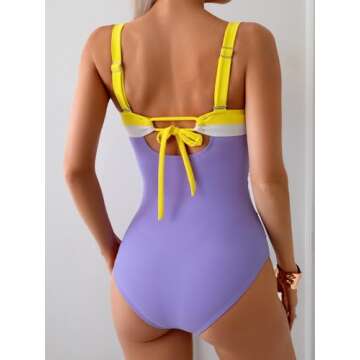 Chic Eomenie One Piece Swimsuit with Tummy Control