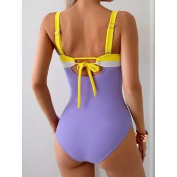 Chic Eomenie One Piece Swimsuit with Tummy Control