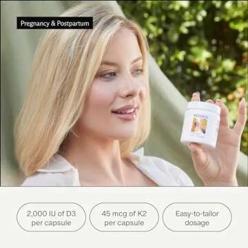 Needed. Expertly-Formulated Prenatal Vitamin D3/K2 | for Fertility, Pregnancy Breastfeeding, and Postpartum, Healthy Immunity and Bone Development, Supports Breast Milk Vitamin D Levels | 60 Capsules