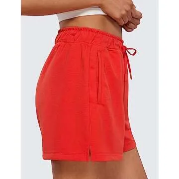 CRZ YOGA Comfy Cotton Sweat Shorts for Women