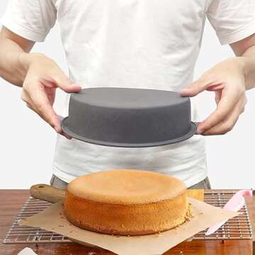 KEYFIVE 5 Inch Silicone Cake Pan Set for Creators