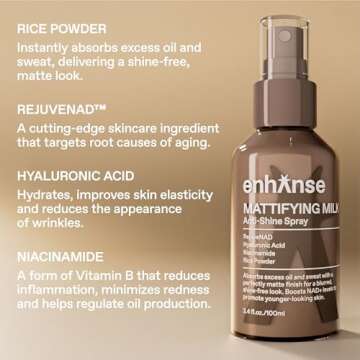 Mattifying Milk Anti Shine Spray for Men 3.4 Fl Oz