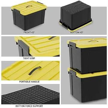 Cetomo 72Qt^4 Tough Storage Containers - Durable & Efficient Organization